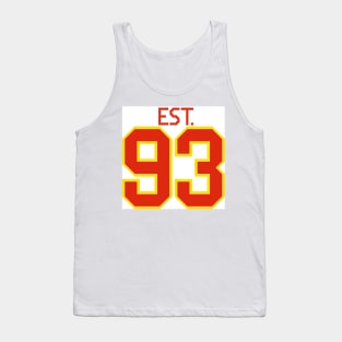 Est. 93 in red and gold Tank Top